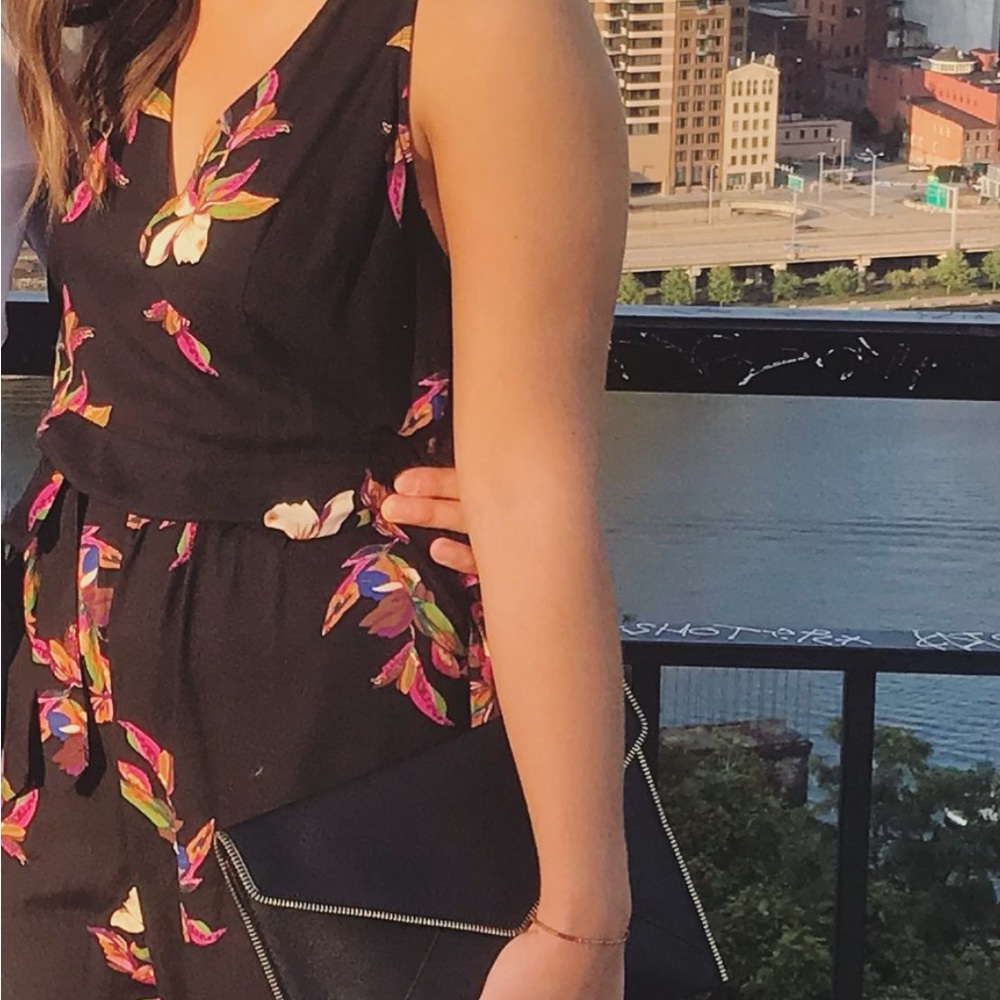 Floral Black Jumpsuit
